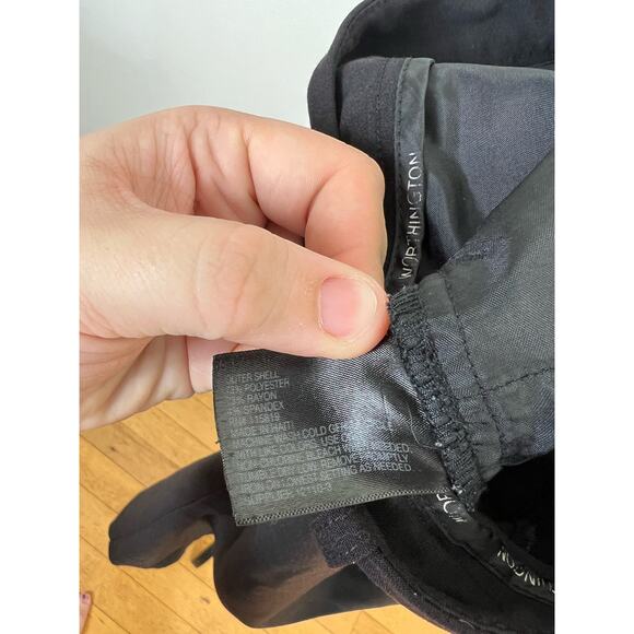 Worthington Plus size Modern Fit high rise Black dress pants with pockets - Picture 6 of 12